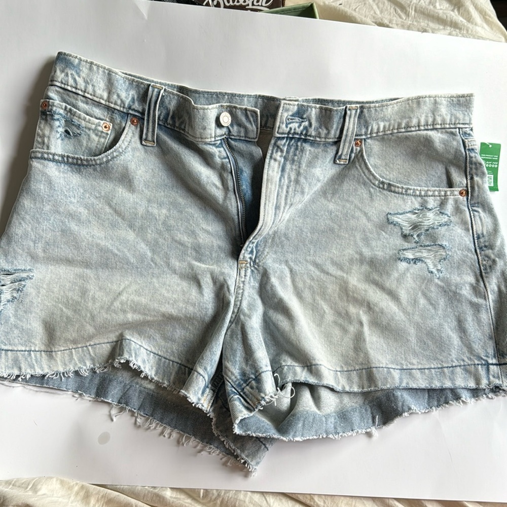 Gap Jean Shorts Size 4” high rise stride 18 NWT!